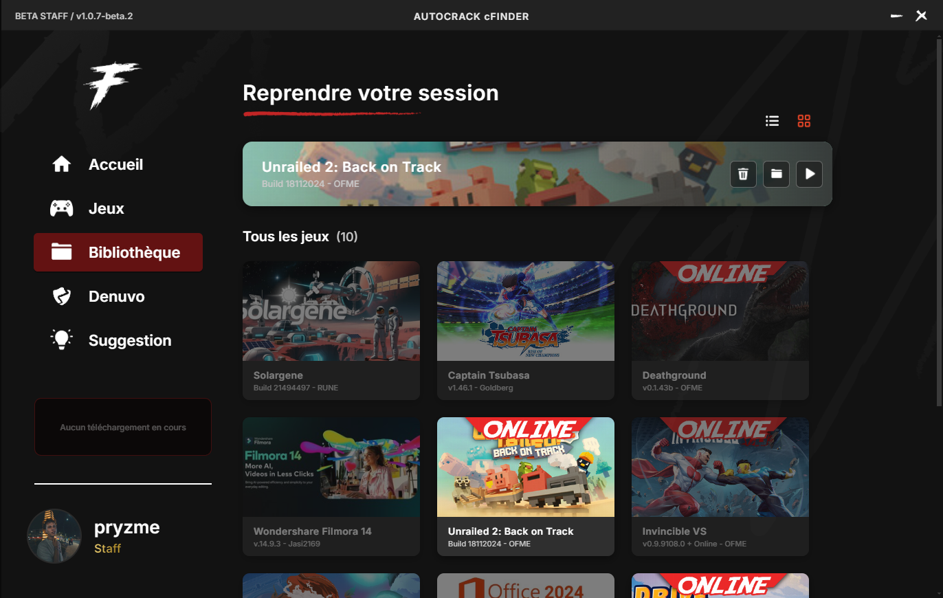 Bibliothèque de l'AutoCrack