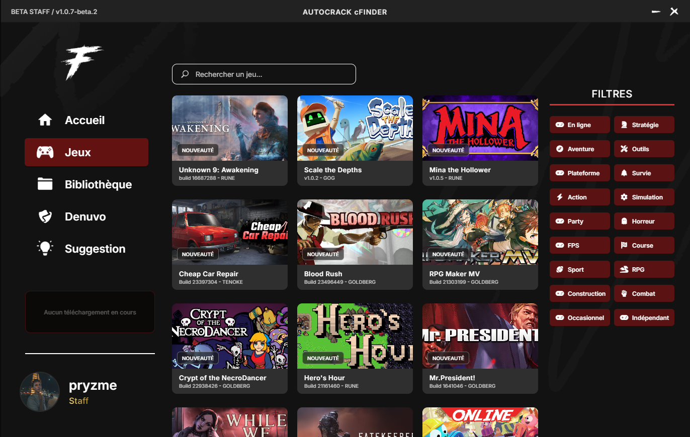 Catalogue de jeux